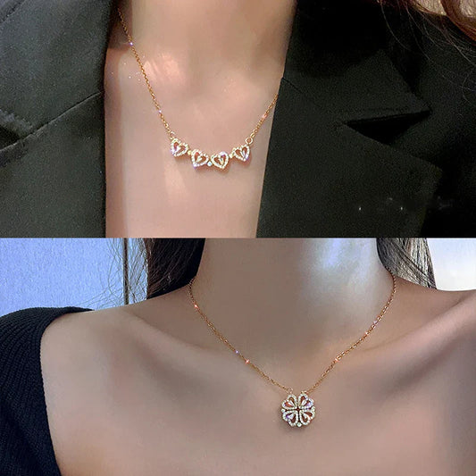 Collana Cuore Quadrifoglio Apribile
